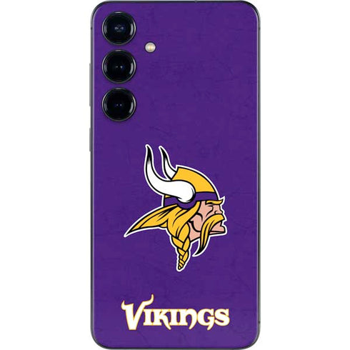 NFL Minnesota Vikings Distressed Galaxy S25 Skin